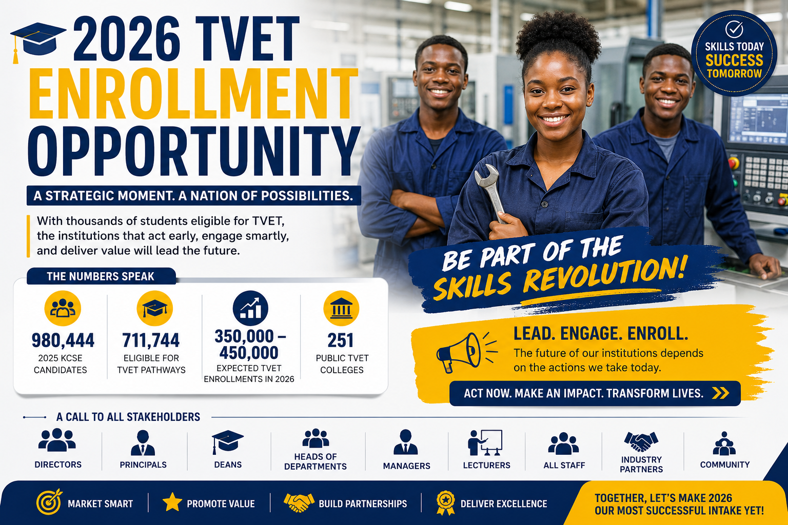 THE 2026 TVET ENROLLMENT OPPORTUNITY: